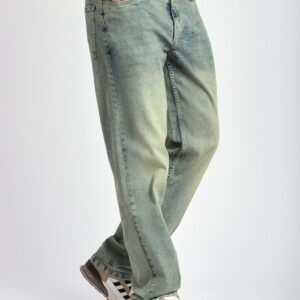 Blue Green Tinted Regular Fit Jeans
