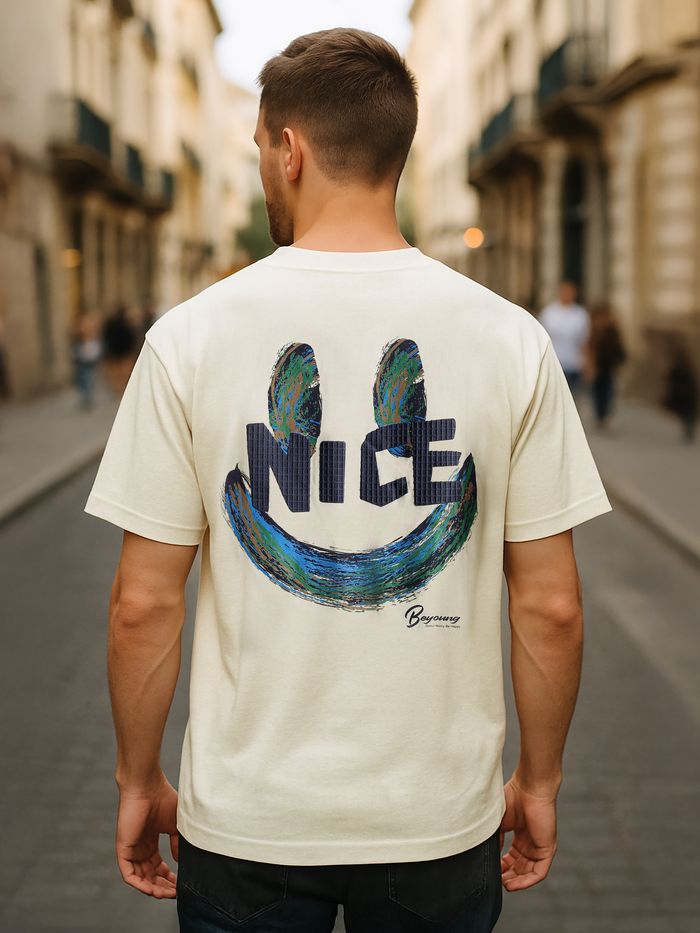 Off White Smiley Rubber Printed T-shirt