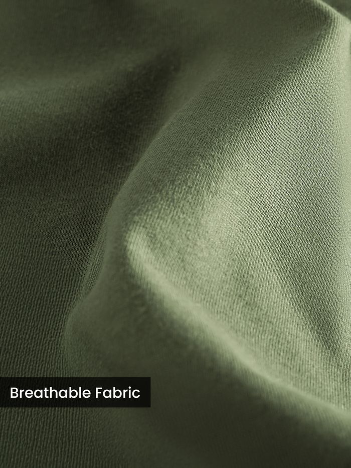 Olive Green Plain T-shirt 2.0 - Image 4