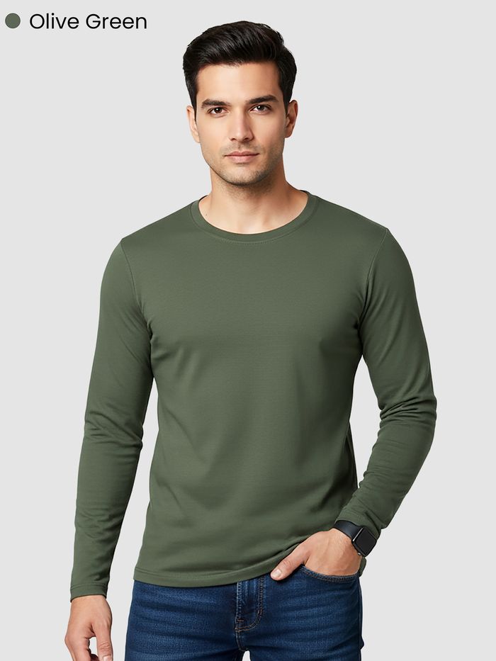 Pick Any 2 - Plain Full Sleeve T-shirts Combo - Image 5