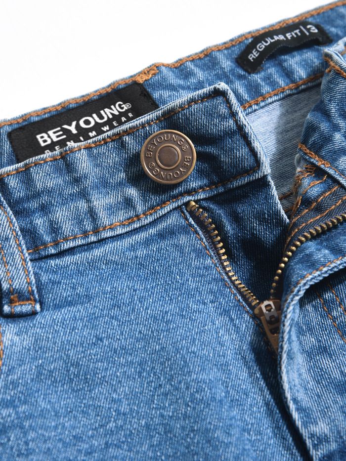 Soft Blue Regular Fit Mens Jeans - Image 2