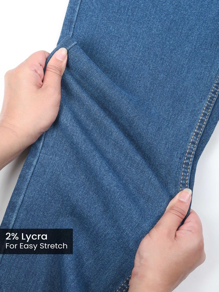 Soft Blue Regular Fit Mens Jeans - Image 4