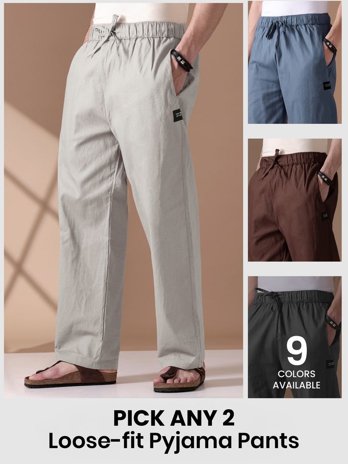 Pick Any 2 - Loose-fit Pyjama Pants Combo ₹ 1599 ₹ 1798
